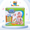 Flash Drum musical toy for kids ages 3+, featuring colorful light-up drum pads, two drumsticks, multiple sound effects, songs, and flashing LED lights. Interactive educational drum toy in green retail packaging, ideal for early music learning and sensory play.