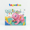 Pink Rabbit Musical Toy for Kids with flashing LED lights, music, moving action, and battery-operated design in retail packaging – interactive educational toy for children aged 3+.