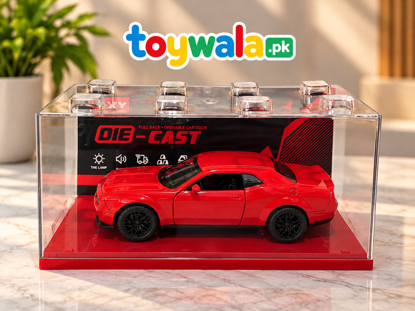 Red Dodge Challenger Die-Cast Model - Image 2