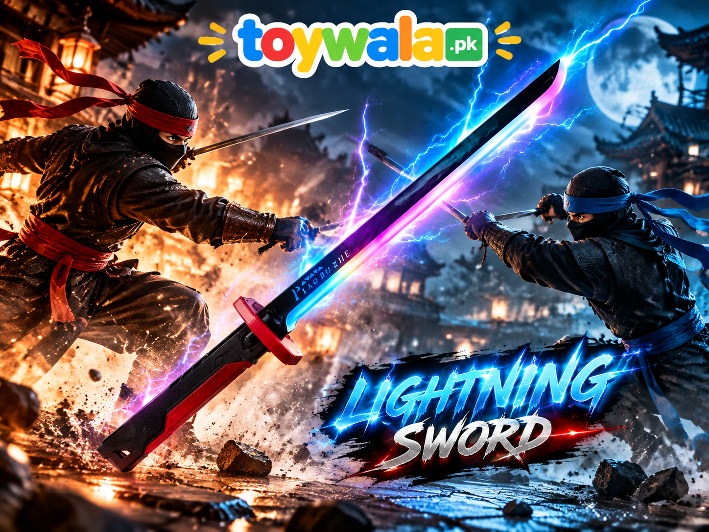 Led Lightning Sword With Spark & Sound