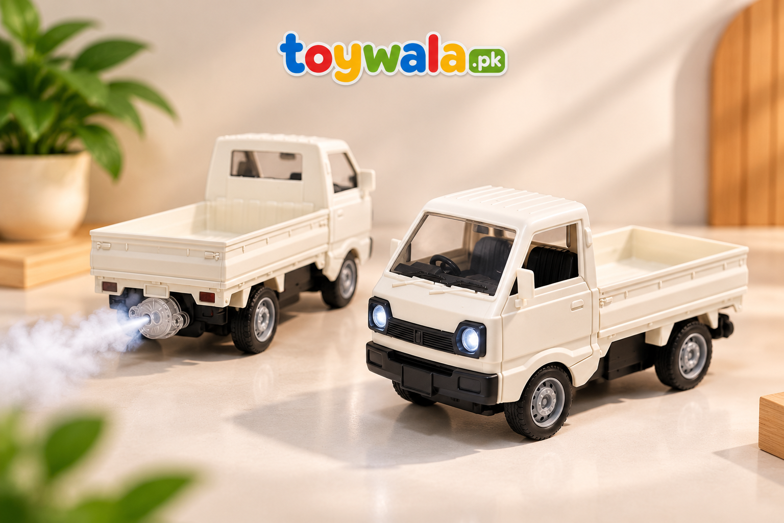 Remote Control Smoke Effect Pickup Truck Toy - Image 2