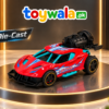 1:36 Red Die-Cast Racing Car with Smoke Effect