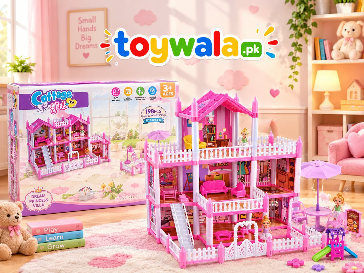 Dream Princess Villa DIY Doll House Toy Set