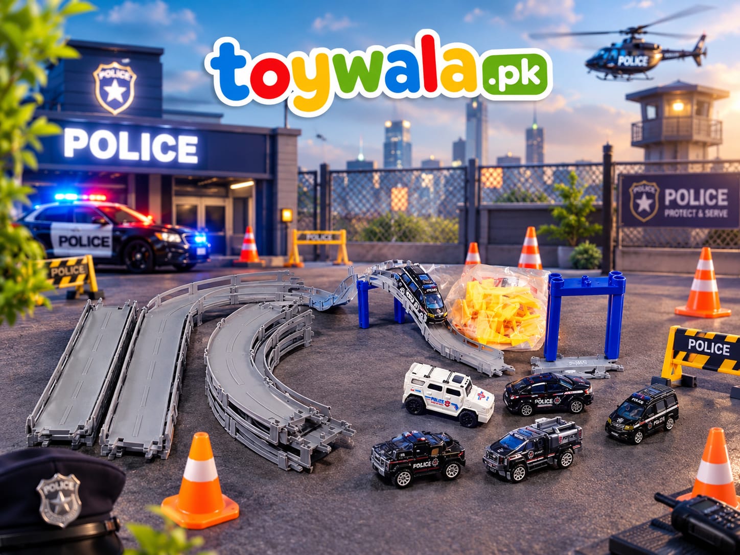 Police Track Set / 1:64 Scale - Image 2