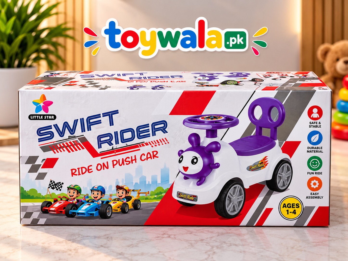 Swift Rider Kids Push Car - Image 2