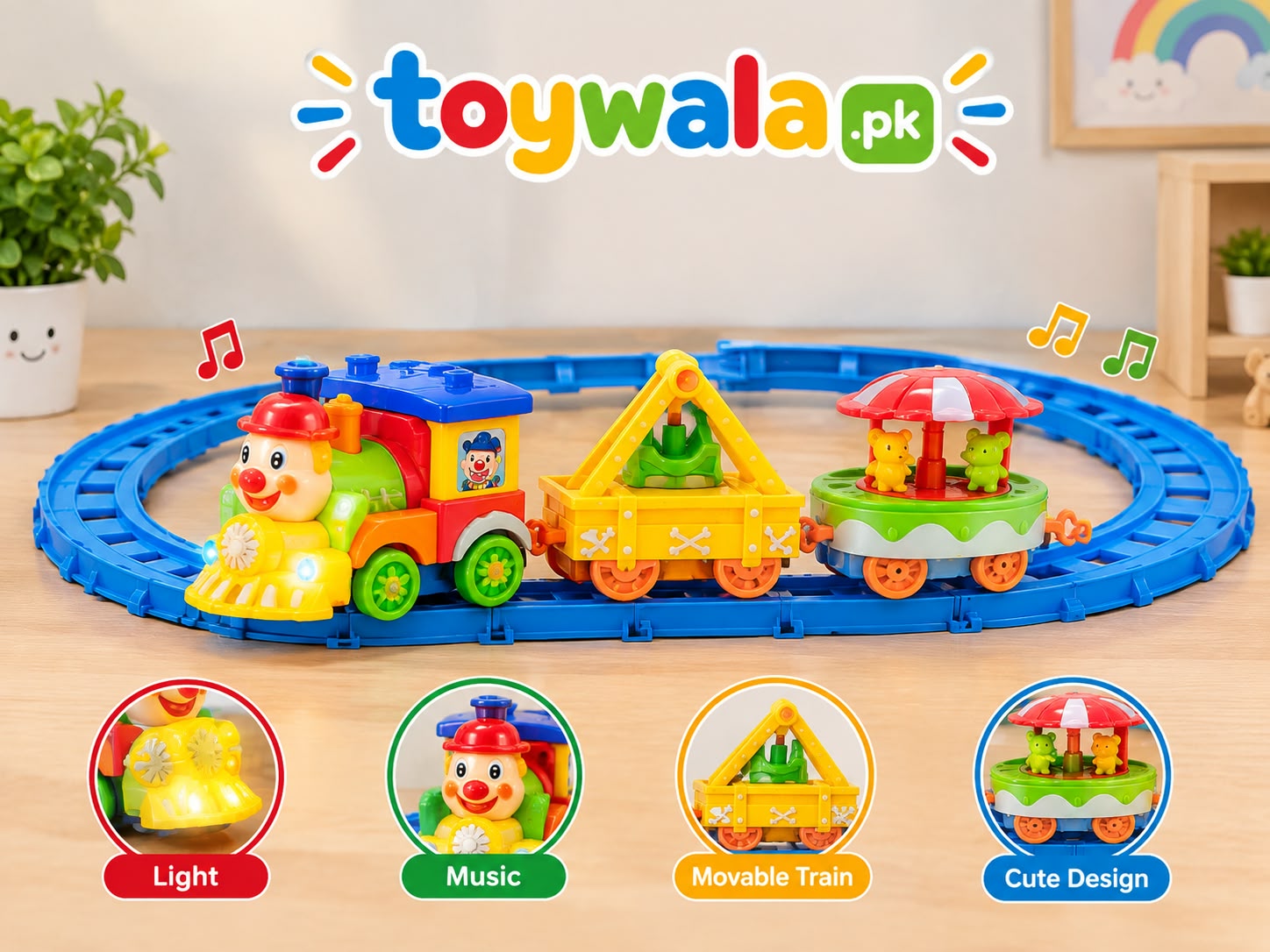 Happy Circus Electric Train Toy Set - Image 2