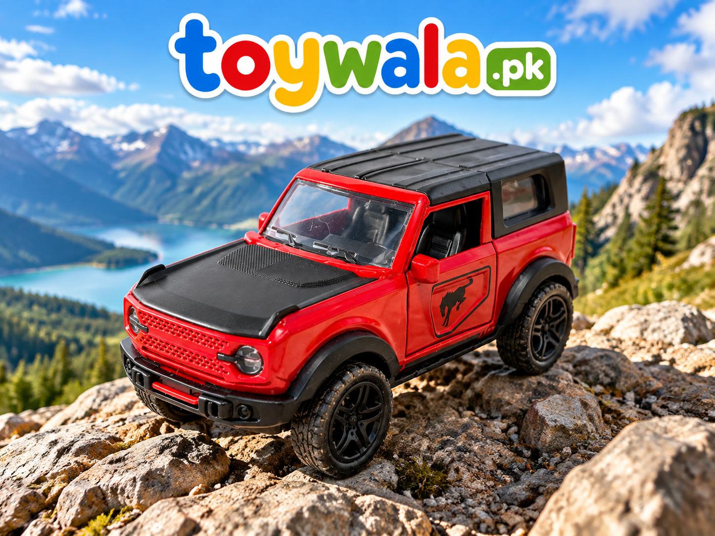 Red Off Road Jeep / die cast model