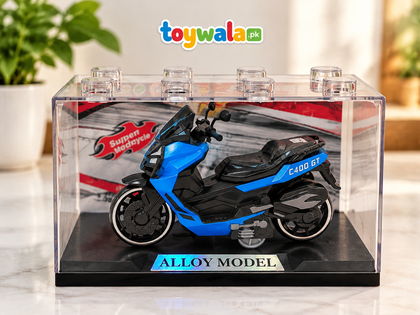 blue scooty C400gt / die cast model - Image 2