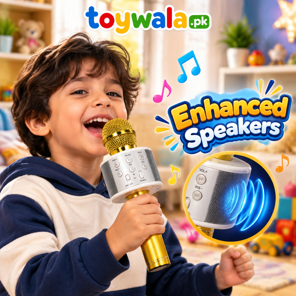 Wireless Karaoke Microphone With Speaker