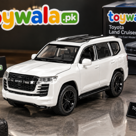 White Toyota Land Cruiser 1:32 Die-Cast Toy Car