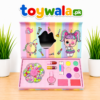 Colorful Girls Makeup & Jewelry Bead Set Toy Kit with Pink Cosmetic Case and Accessories