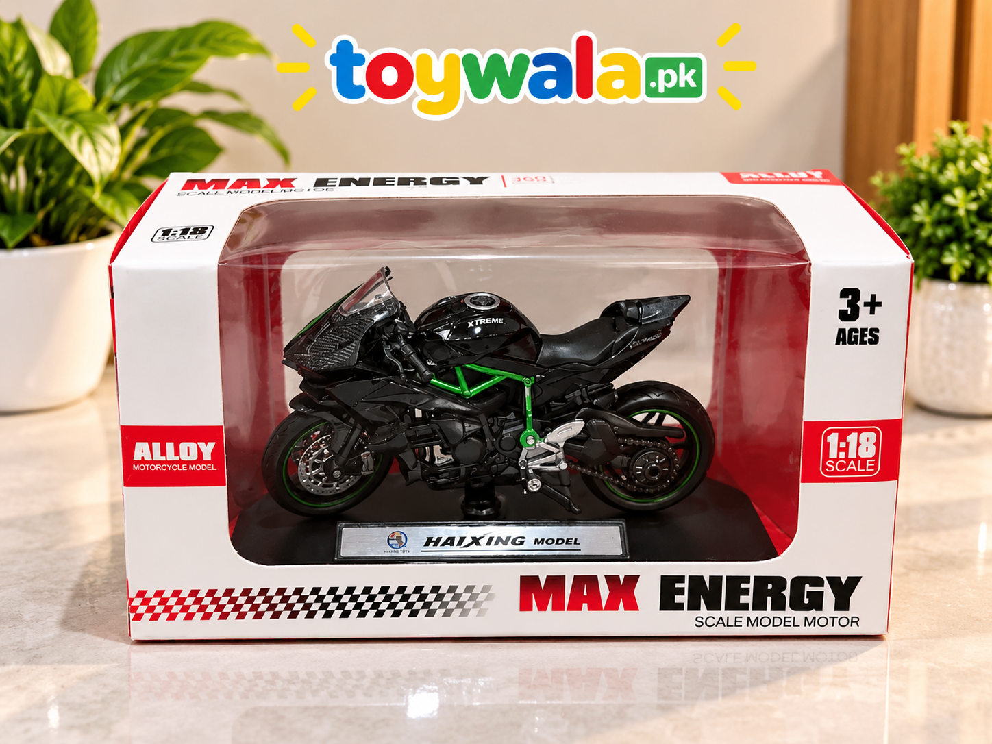 1:18 Scale Die-Cast Sports Motorcycle Model - Image 2