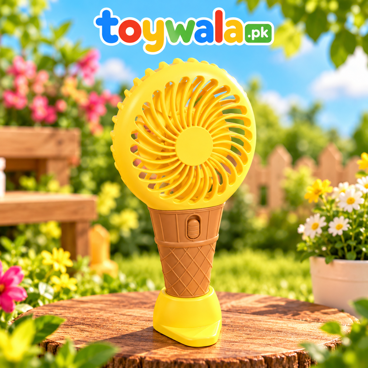 Ice Cream Cone Rechargeable Mini Fan