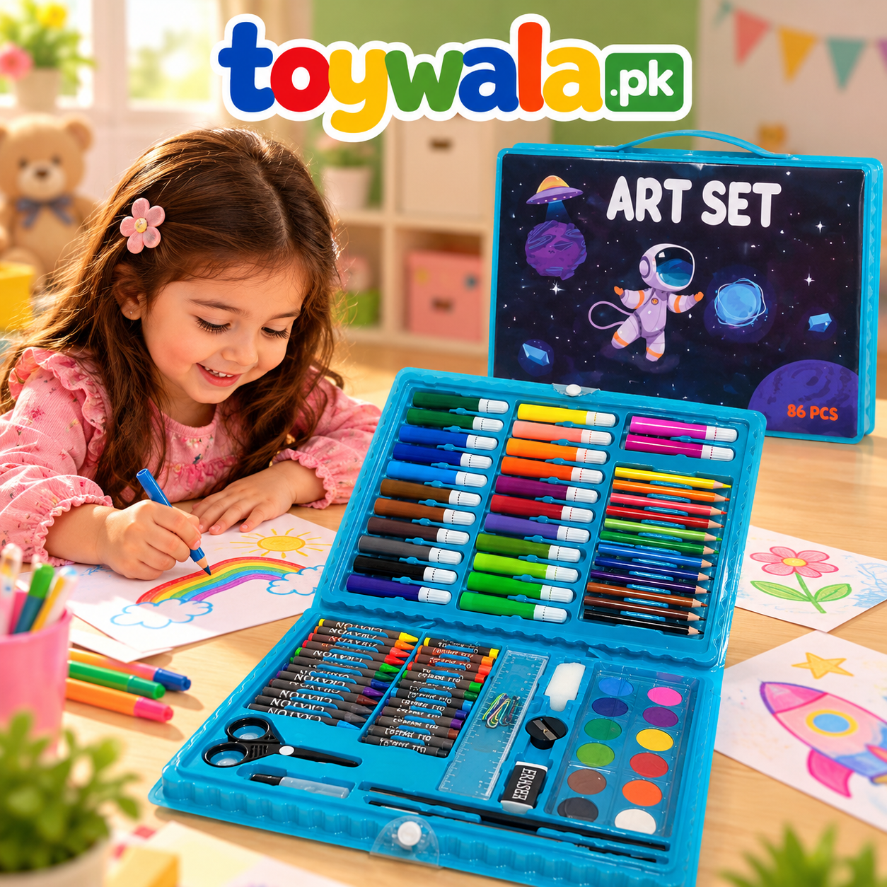 86-Piece Kids Art Set