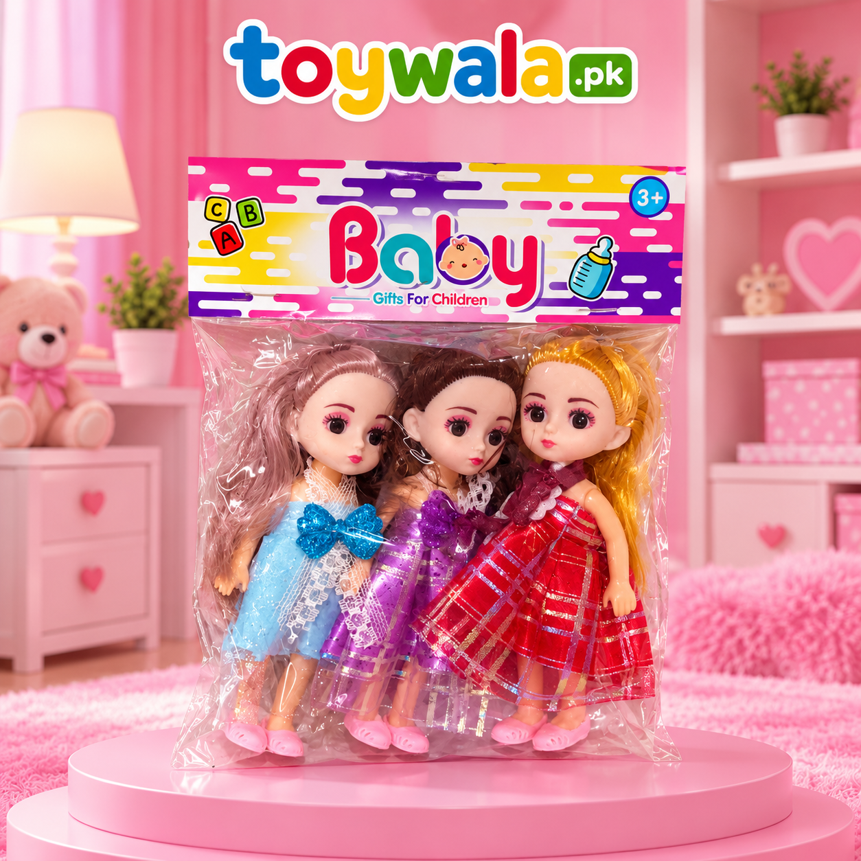 Three Princess Fashion Dolls
