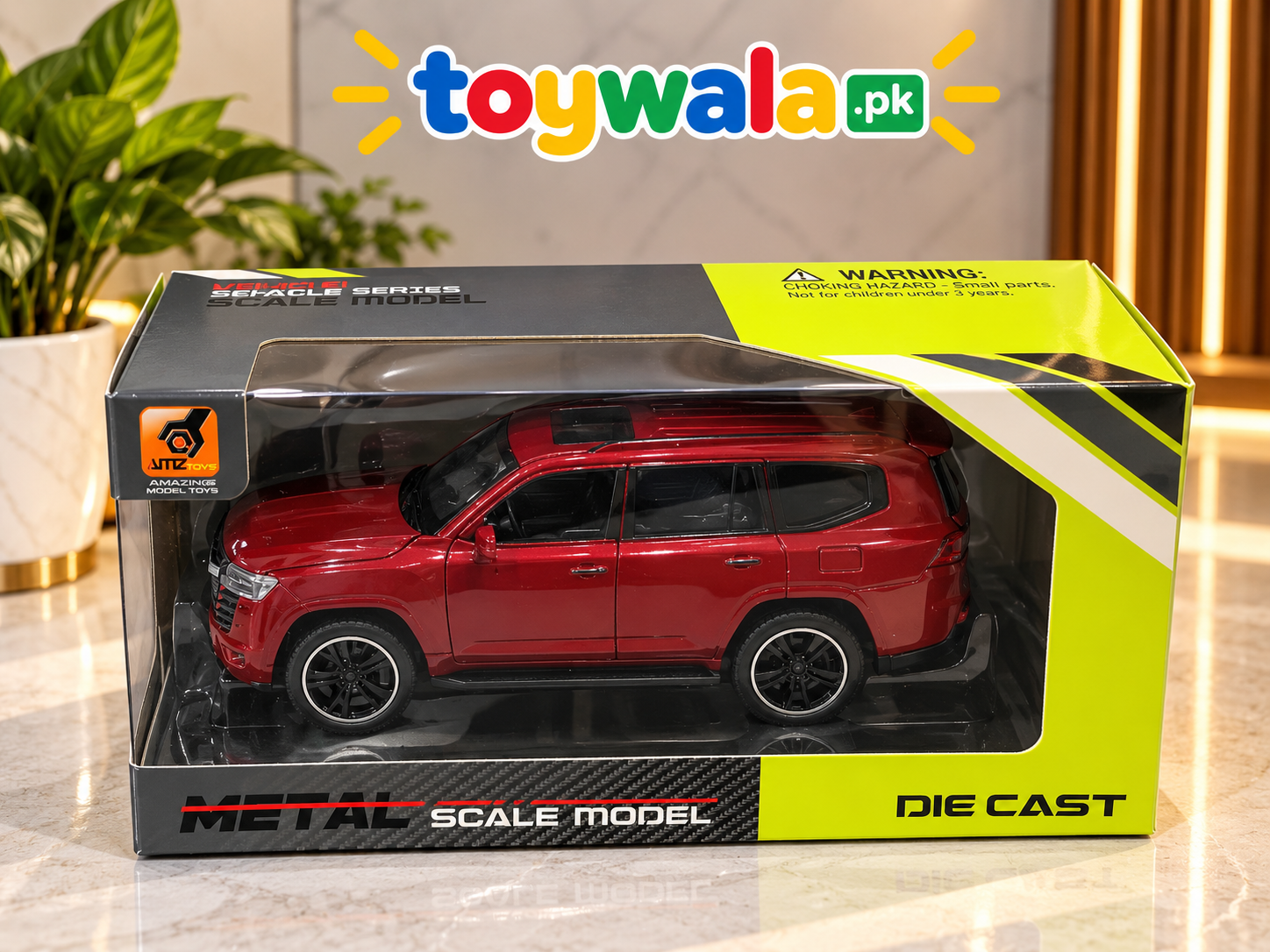 Die-Cast SUV Scale Model Toy / red - Image 2