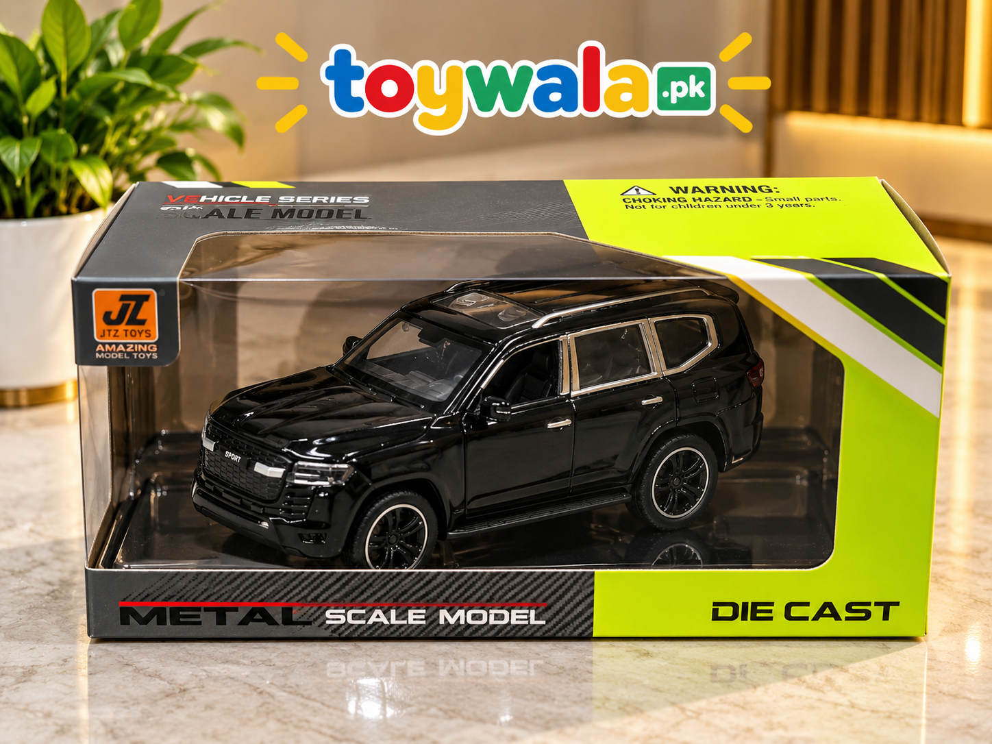 Die-Cast SUV Scale Model Toy / black - Image 2