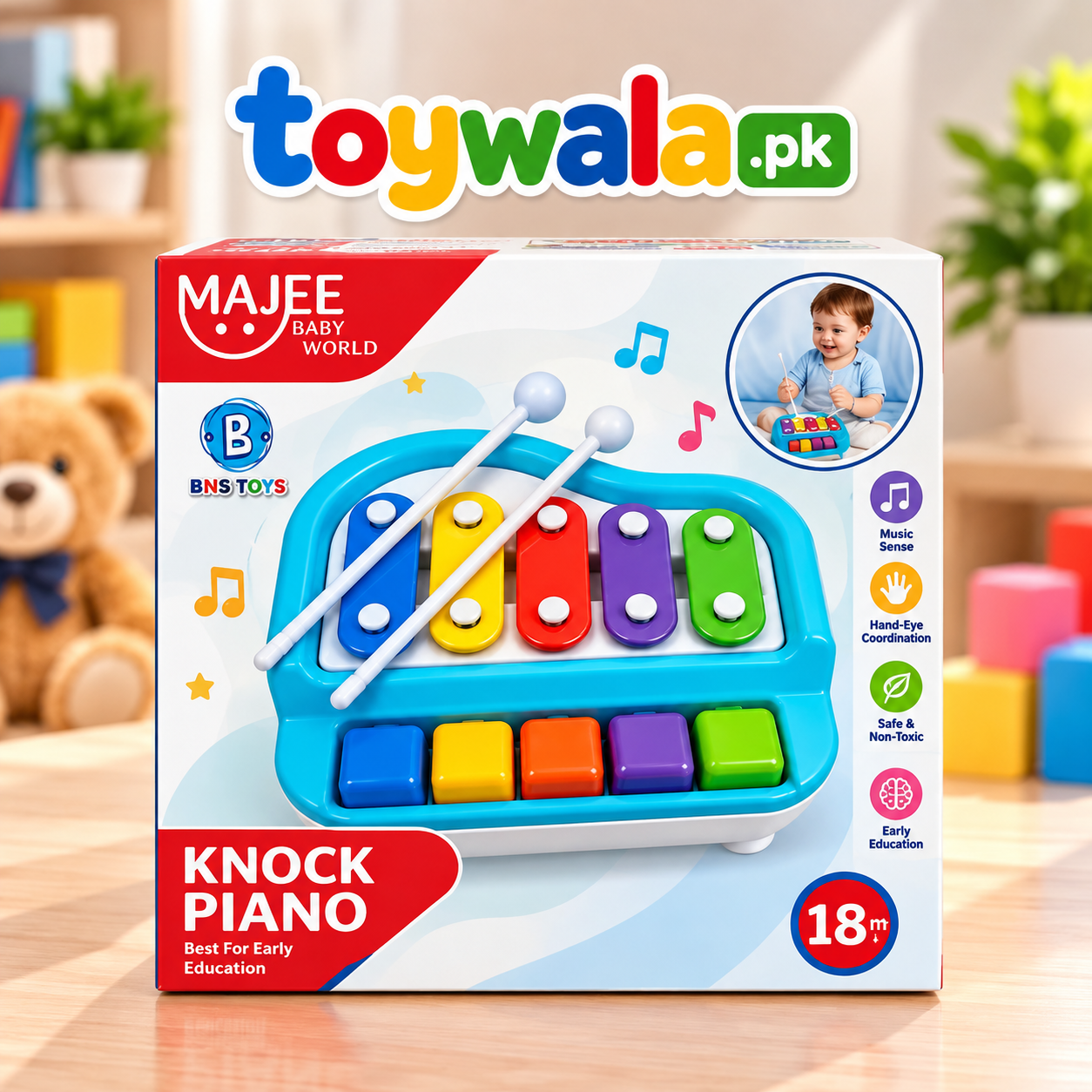 Knock Piano Musical Xylophone Toy for Kids - Image 2