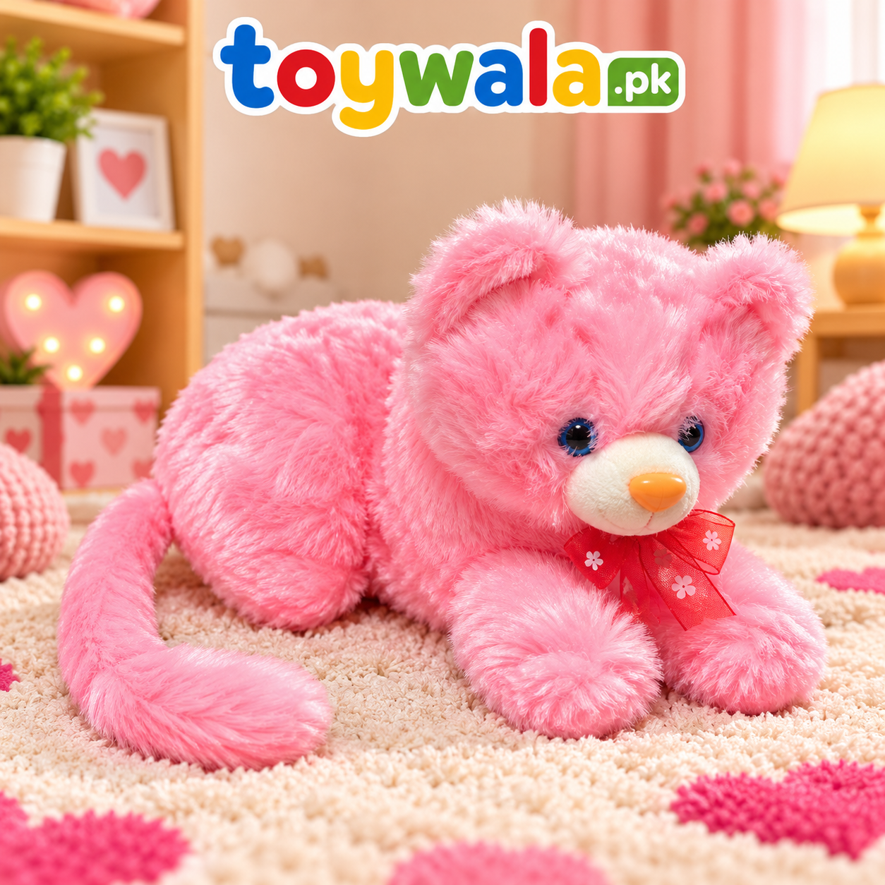 Pink Plush Cat Toy