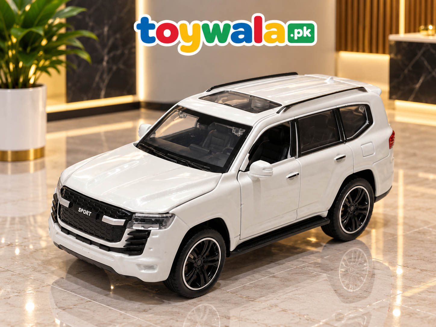 Die-Cast SUV Scale Model Toy / white