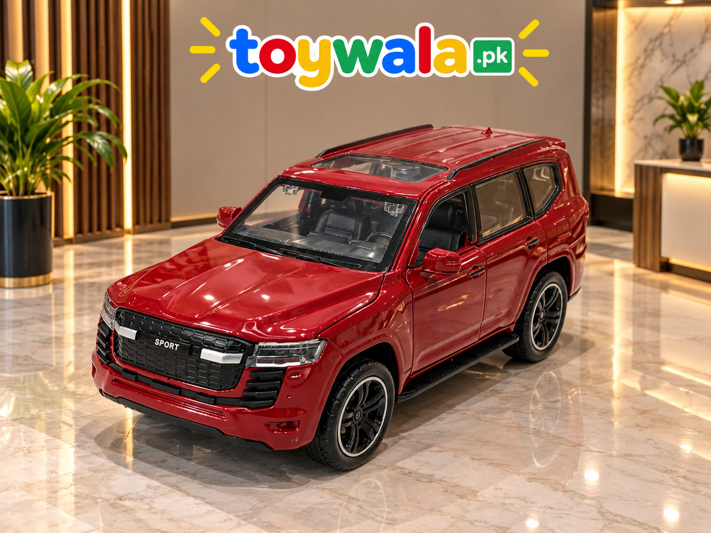 Die-Cast SUV Scale Model Toy / red