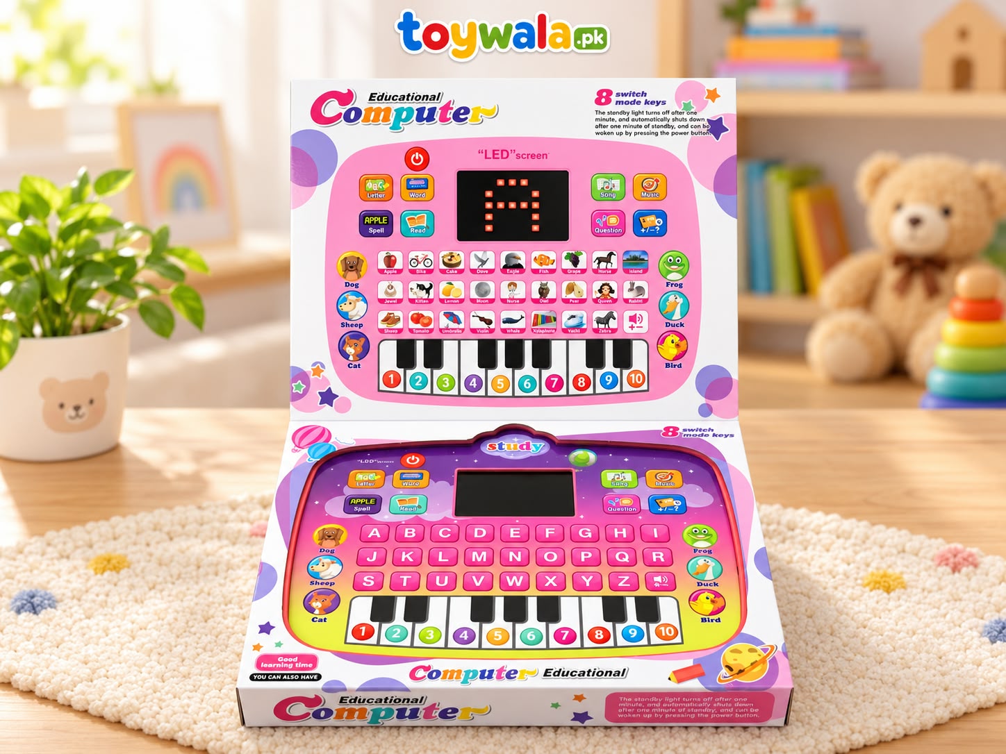 Educational Computer Learning Toy with LED Screen