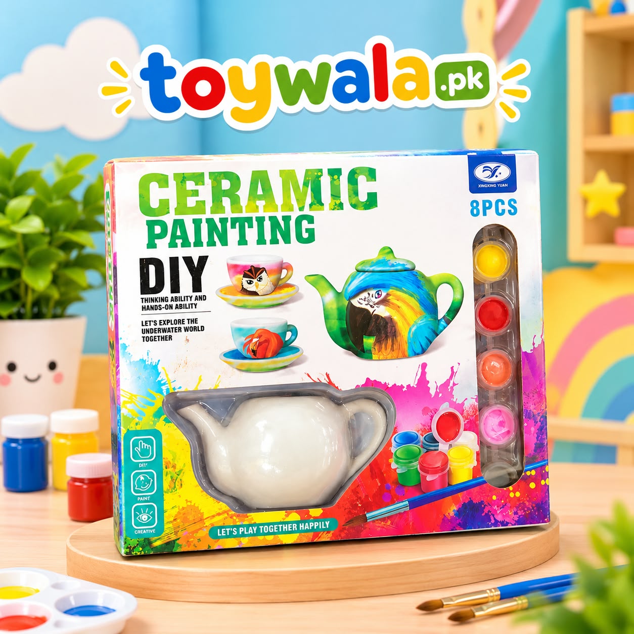DIY Ceramic Painting Tea Set - Image 2