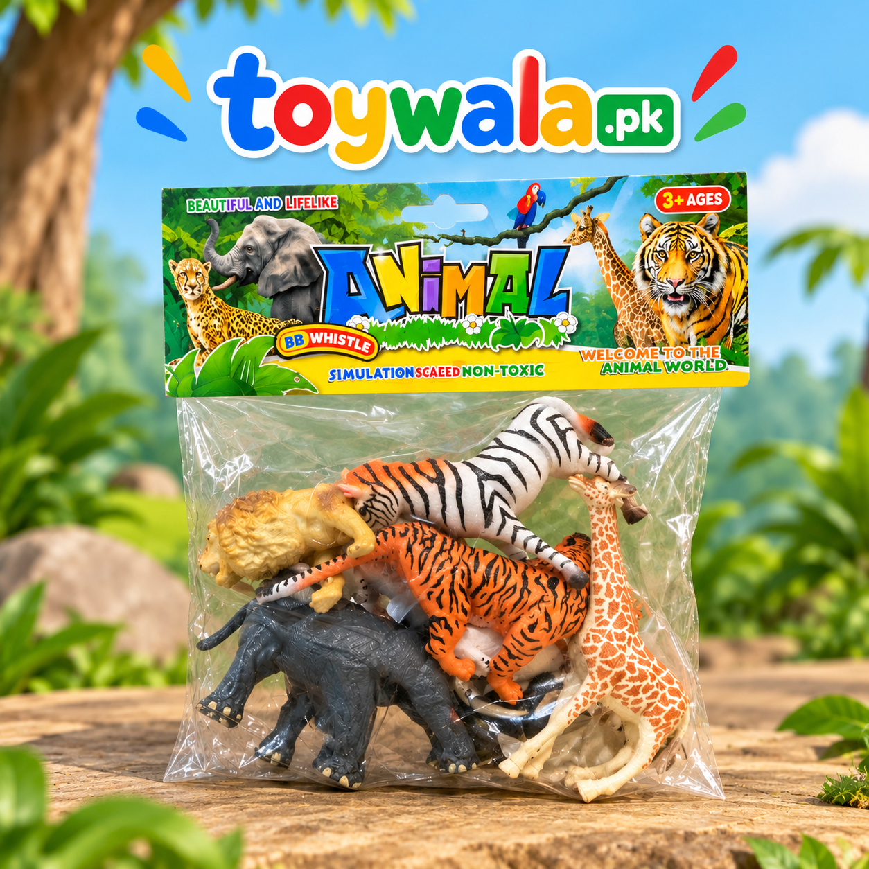 Wild Jungle Animal Toys Set