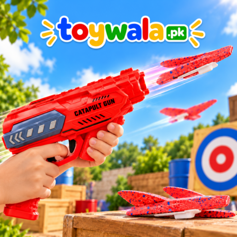 2-in-1 Catapult Gun & Flying Airplane Toy