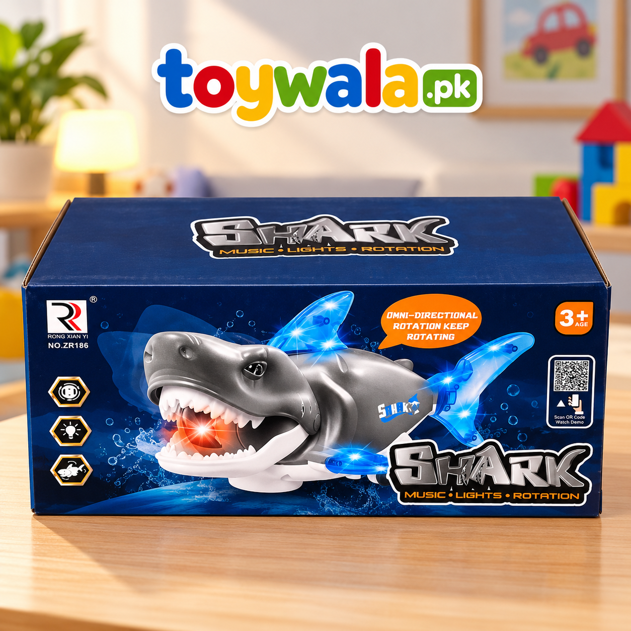 Musical Rotating Shark Toy - Image 2