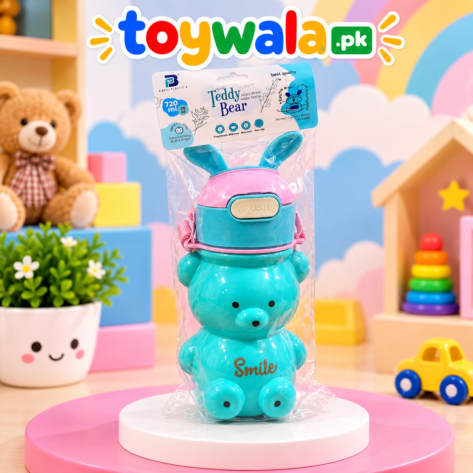 Teddy Bear Sippy Straw Water Bottle – 720ml