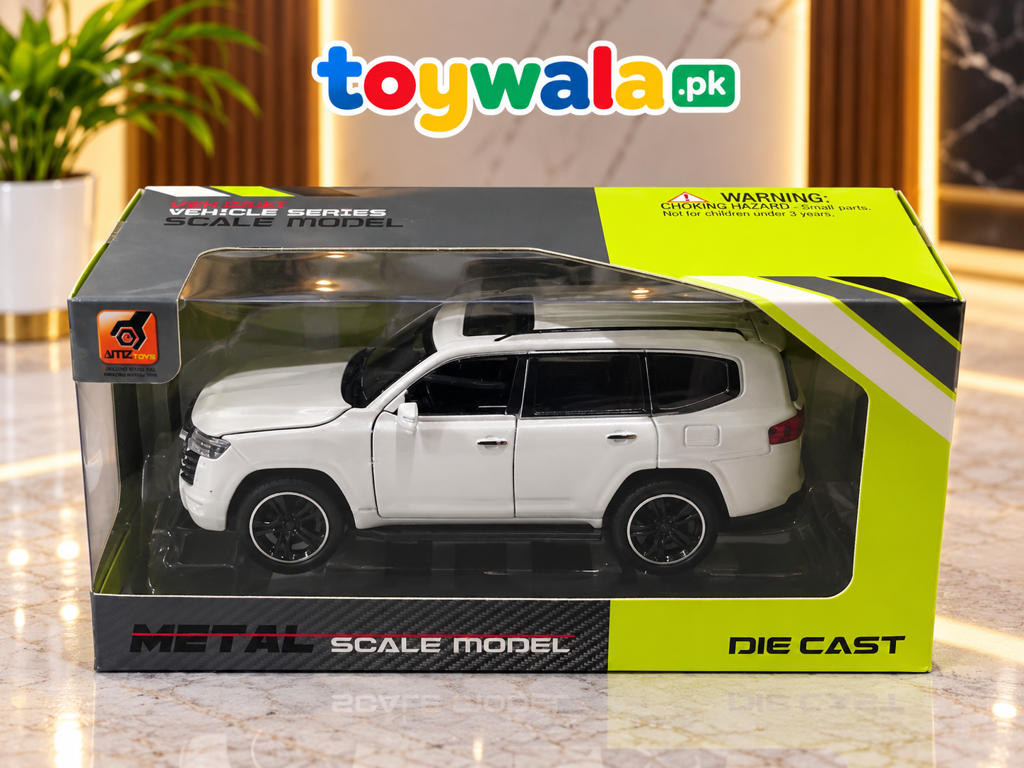 Die-Cast SUV Scale Model Toy / white - Image 2