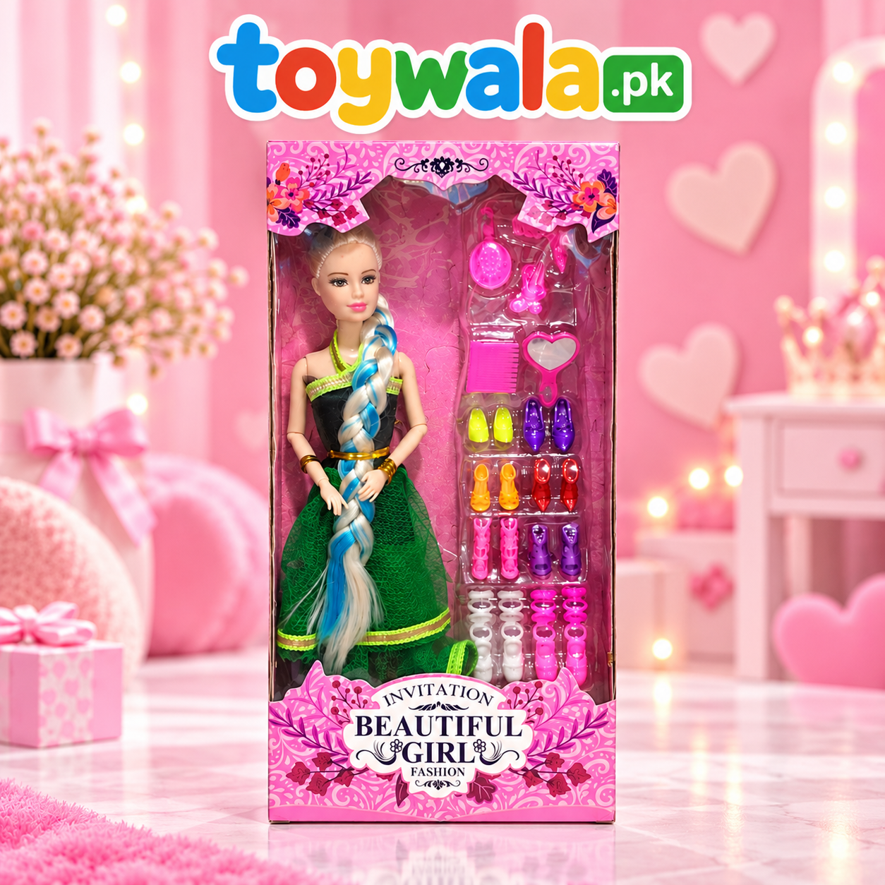 Beautiful Fashion Doll with Shoes & Accessories