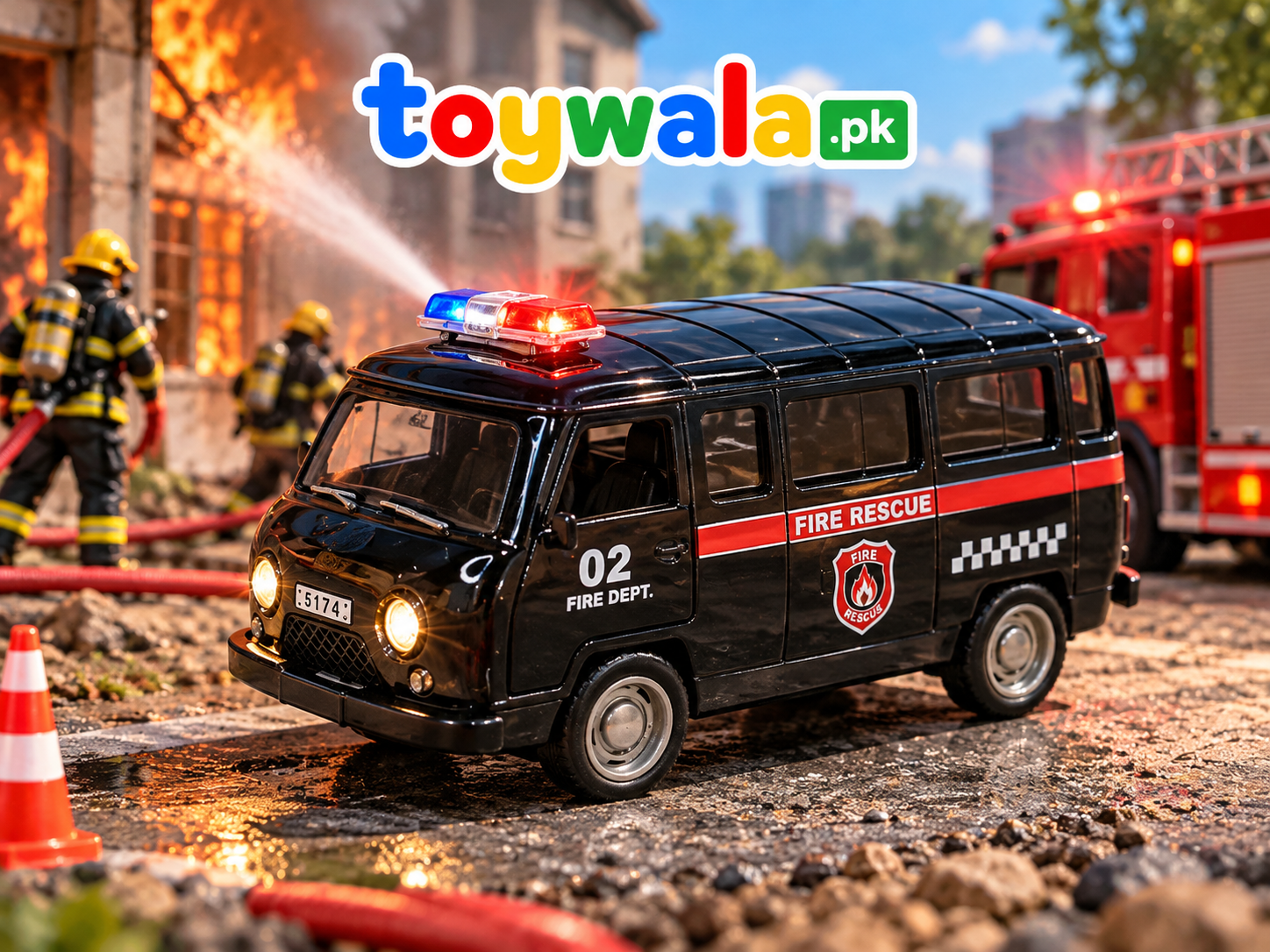 Die-Cast Fire Rescue Van