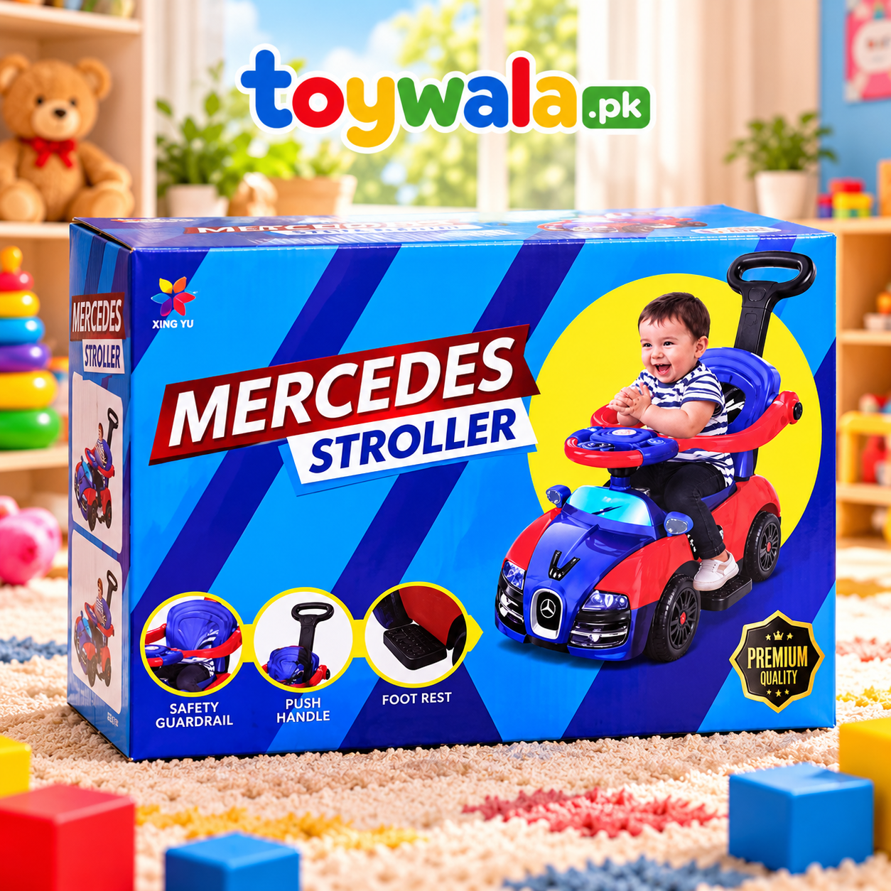 Mercedes Stroller Ride-On Car - Image 2